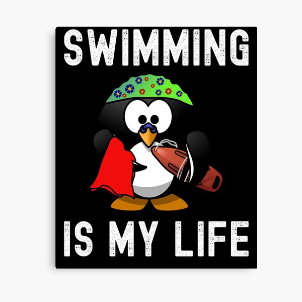 Item preview, Swimming is my life - water rats cute penguin designed and sold by VitoTDesign.