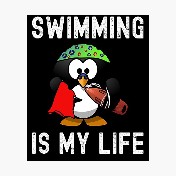 Item preview, Swimming is my life - water rats cute penguin designed and sold by VitoTDesign.