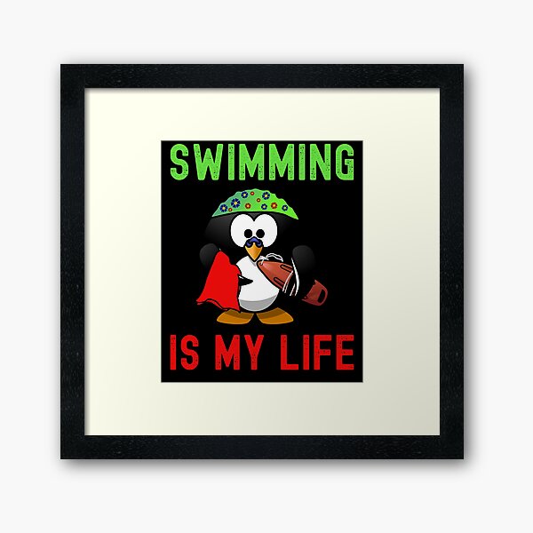 Item preview, Swimming is my life - water rats cute penguin colored designed and sold by VitoTDesign.