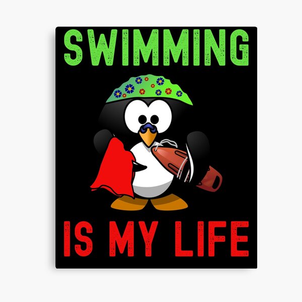 Item preview, Swimming is my life - water rats cute penguin colored designed and sold by VitoTDesign.