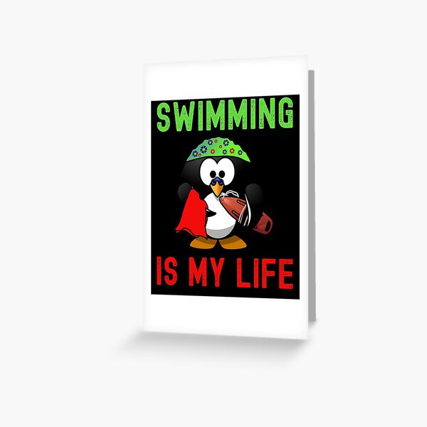 Item preview, Swimming is my life - water rats cute penguin colored designed and sold by VitoTDesign.