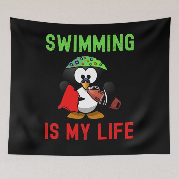 Item preview, Swimming is my life - water rats cute penguin colored designed and sold by VitoTDesign.