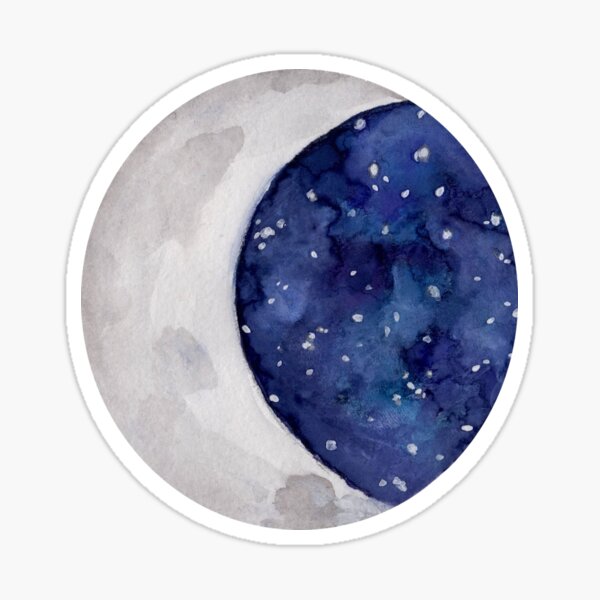 Moon and Starry Sky Sticker