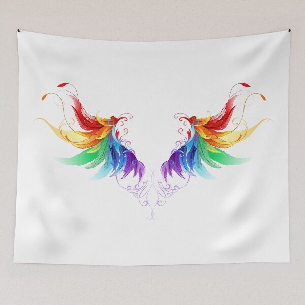 Item preview, Fluffy Rainbow Wings (without shadow) designed and sold by Blackmoon9.