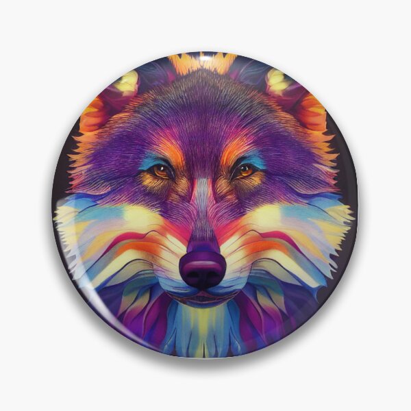 Item preview, Whimsical and colorful wolf king designed and sold by Juisevo.