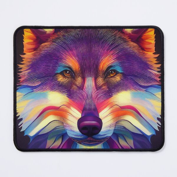 Item preview, Whimsical and colorful wolf king designed and sold by Juisevo.