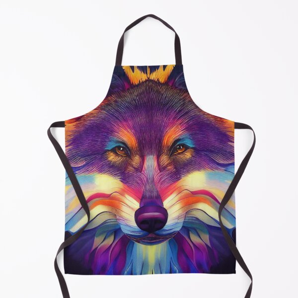 Item preview, Whimsical and colorful wolf king designed and sold by Juisevo.