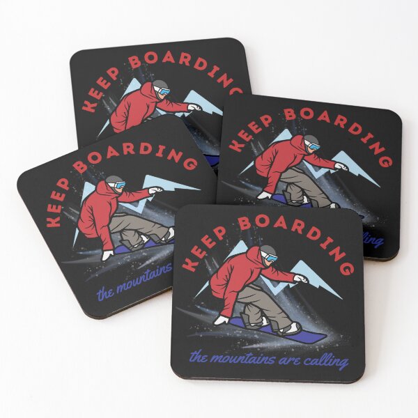 Item preview, Keep boarding the mountains are calling cool snowboarding design designed and sold by reka88.
