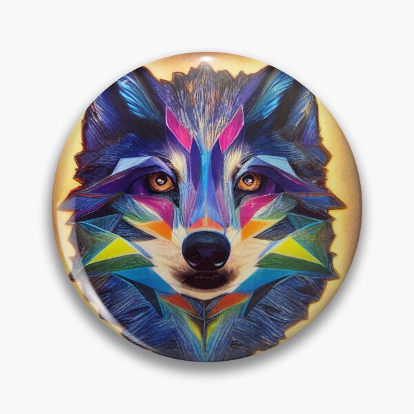 Item preview, Colorful and geometric diamond wolf designed and sold by Juisevo.