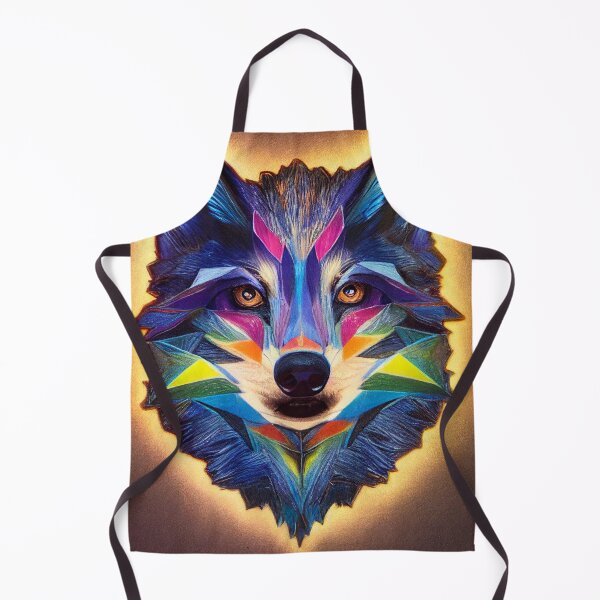 Item preview, Colorful and geometric diamond wolf designed and sold by Juisevo.