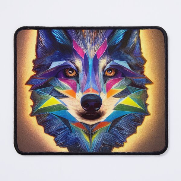 Item preview, Colorful and geometric diamond wolf designed and sold by Juisevo.