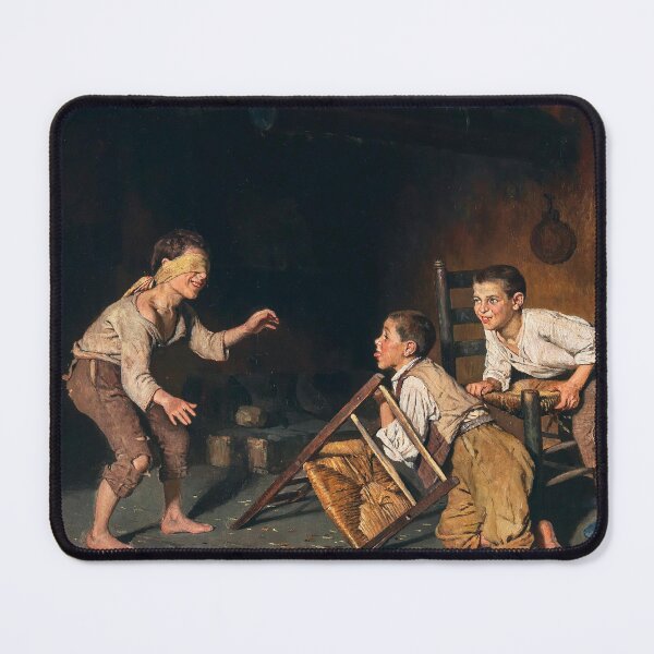 Item preview, Blind Man's Buff | Giuseppe Contantini | 1890 Wholesome Italian Art designed and sold by CJET.