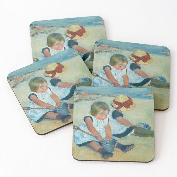 Item preview, Children Playing on the Beach | Mary Cassatt | 1884 Wholesome Family Art designed and sold by CJET.