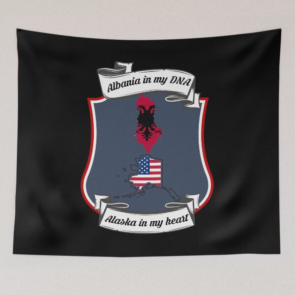 Item preview, Albania in my DNA, Alaska in my heart Heritage designed and sold by Tony ⭐⭐⭐⭐⭐.