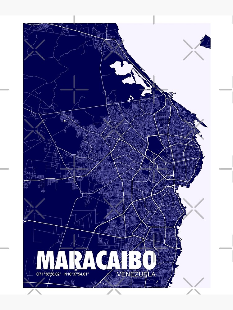 Lámina fotográfica «Póster Mapa de Maracaibo - Venezuela Travel City ...