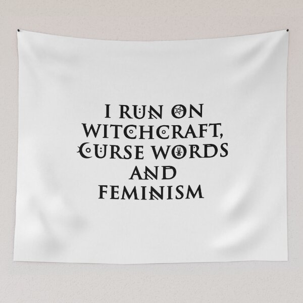 Item preview, I Run on Witchcraft Curse Words And Feminism designed and sold by Big Twelve.