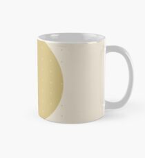 Taza clásica "Cream & Polka dots central circle pattern"