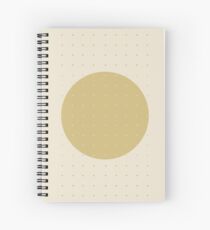 Cuaderno de espiral "Cream & Polka dots central circle pattern"