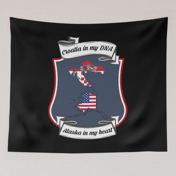 Item preview, Croatia in my DNA, Alaska in my heart Heritage designed and sold by Tony ⭐⭐⭐⭐⭐.