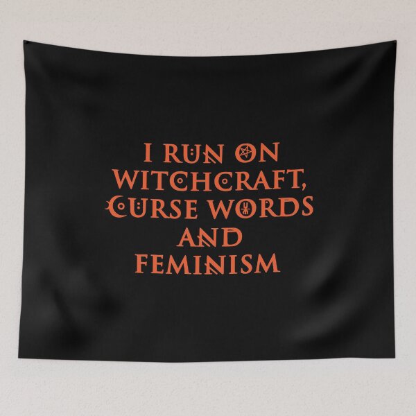 Item preview, I Run on Witchcraft Curse Words And Feminism designed and sold by Big Twelve.
