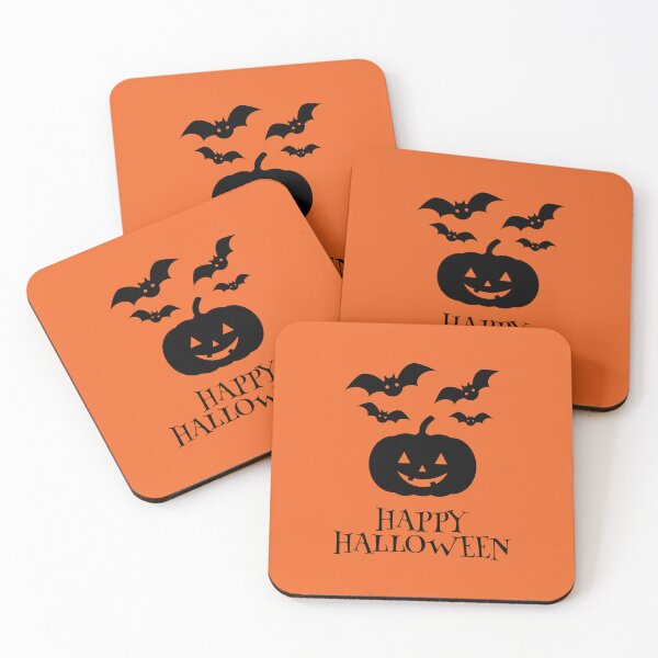 Item preview, Happy Halloween Pumpkin Bat Minimal designed and sold by BirdAtWork.