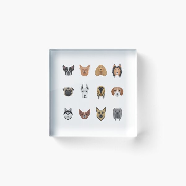 Item preview, Faces of dog breads icons designed and sold by blackdogshop.