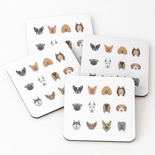 Item preview, Faces of dog breads icons designed and sold by blackdogshop.