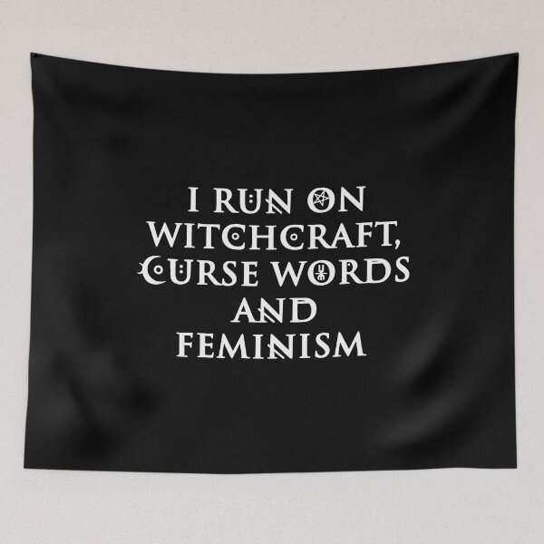 Item preview, I Run on Witchcraft Curse Words And Feminism designed and sold by Big Twelve.