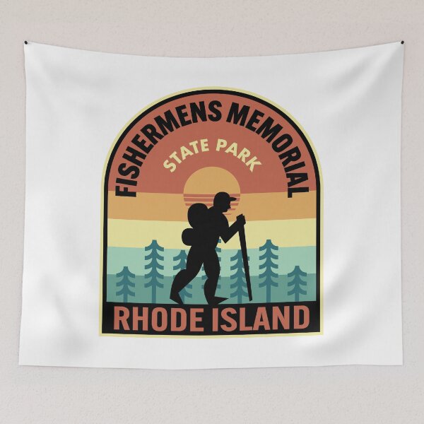 Item preview, Fishermens Memorial State Park Rhode Island Retro Hiking designed and sold by HalpinDesign.