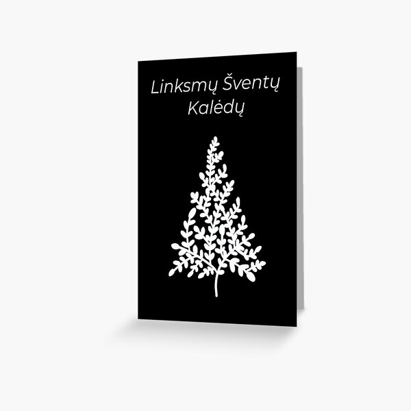 Item preview, Linksmų Šventų Kalėdų! Merry Christmas in Lithuanian, Happy Christmas in Lithuanian, Kalėdinis atvirukas, Lithuanian Christmas  designed and sold by Pommallina.