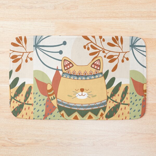 Item preview, Chubby Boho Kitty Cat with a Chic Boho Background designed and sold by JoyOfHopeStore.