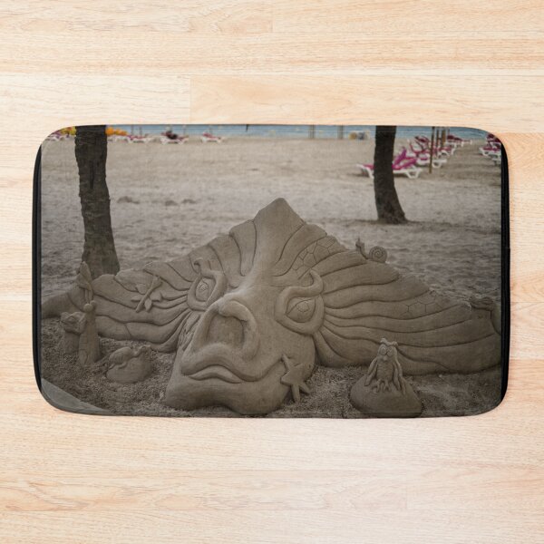 Item preview, Dragon sand sculpture on the beach designed and sold by Montrepeneuer.