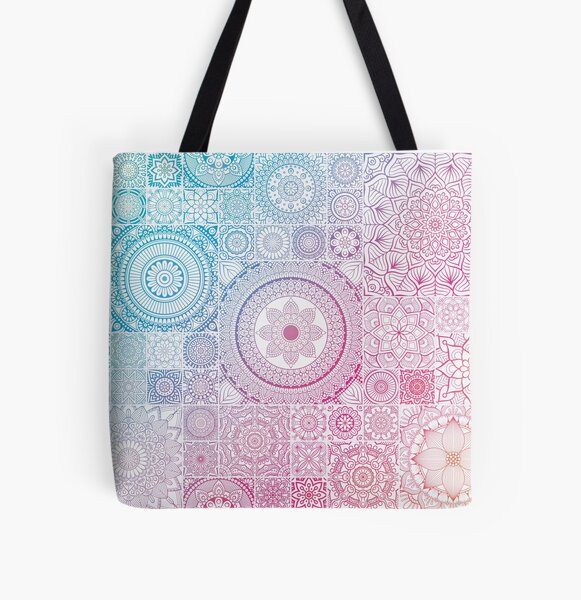 Ornamental ethnic pattern with gradient color All Over Print Tote Bag