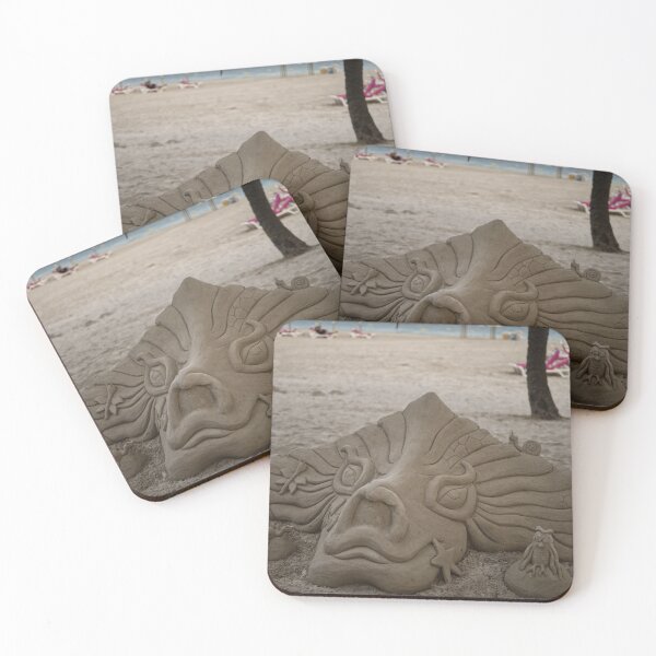 Item preview, Dragon sand sculpture on the beach designed and sold by Montrepeneuer.