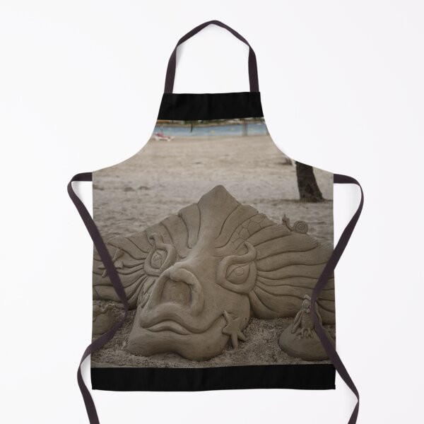 Item preview, Dragon sand sculpture on the beach designed and sold by Montrepeneuer.