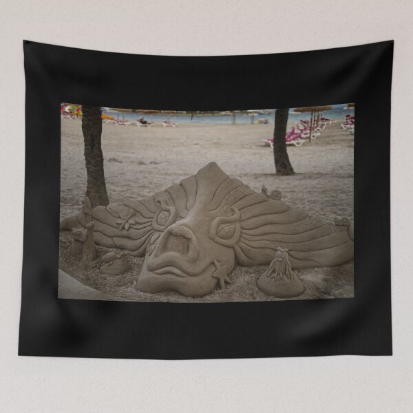 Item preview, Dragon sand sculpture on the beach designed and sold by Montrepeneuer.
