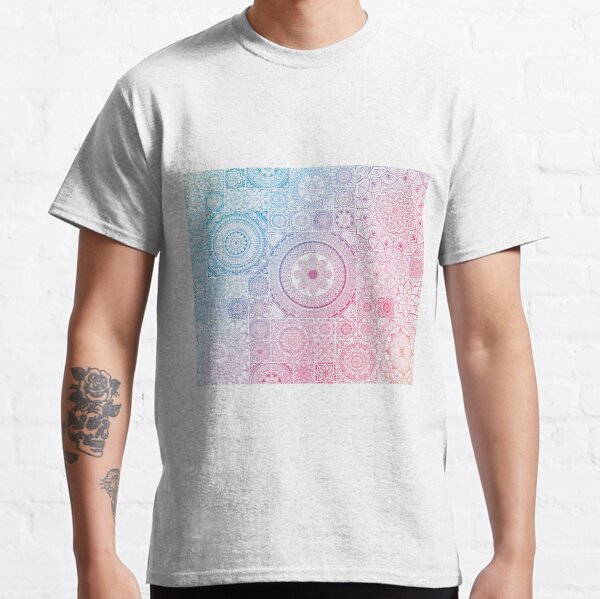 Ornamental ethnic pattern with gradient color Classic T-Shirt