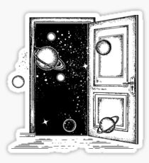 Open door in universe Sticker