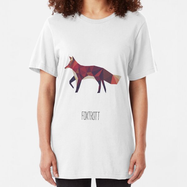 Foxtrot Fuchs Wortspiel Illustration Slim Fit T-Shirt