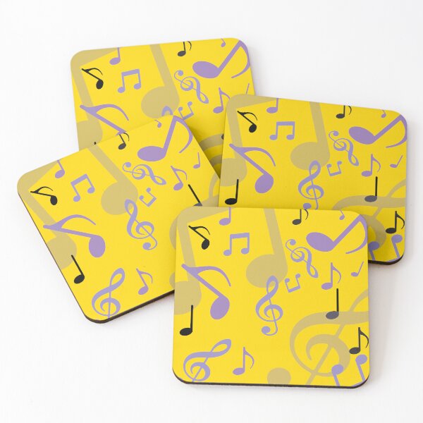 Item preview, Music Notes on Mango Yellow designed and sold by Yolanda Designs.