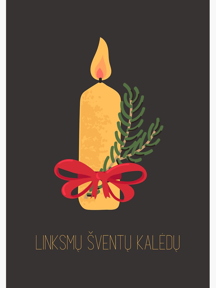 "Linksmų Šventų Kalėdų! Merry Christmas in Lithuanian, Happy Christmas