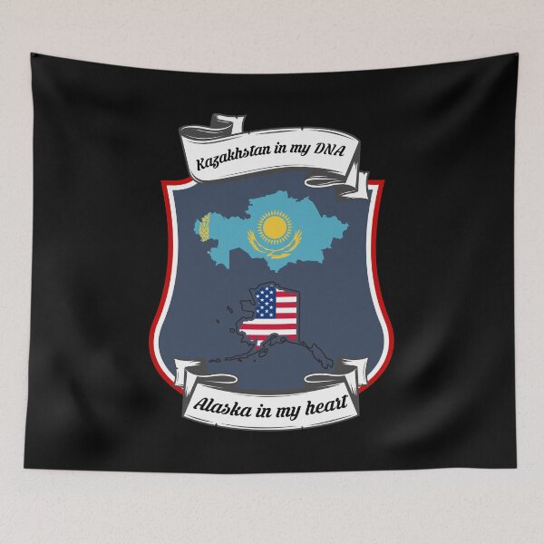Item preview, Kazakhstan in my DNA, Alaska in my heart Heritage designed and sold by Tony ⭐⭐⭐⭐⭐.