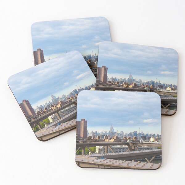 Item preview, NYC view on the skyline of Manhattan from Brooklyn bridge designed and sold by AHELENE.