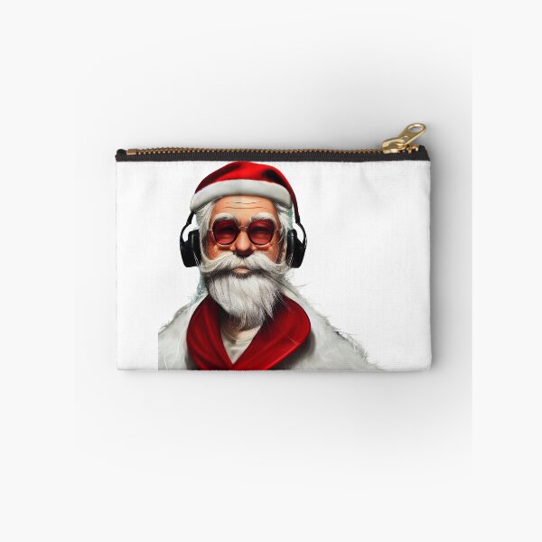 Item preview, Santa wearing headphone and sunglasses AI generated art designed and sold by seelya83.