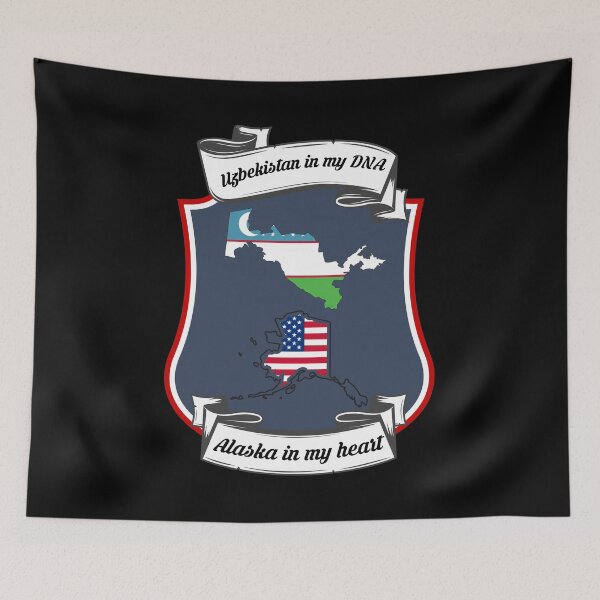 Item preview, Uzbekistan in my DNA, Alaska in my heart Heritage designed and sold by Tony ⭐⭐⭐⭐⭐.