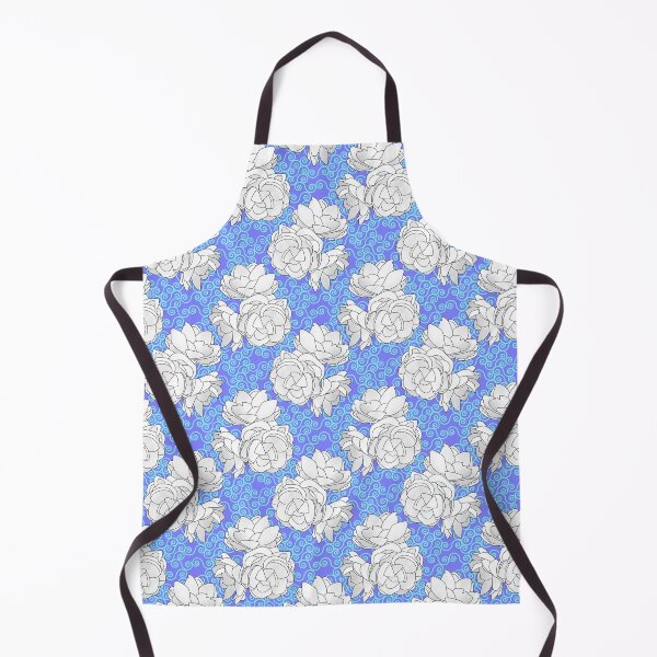 Item preview, Sampaguita Flowers on Blue Violet Spirals Repeat 5748 designed and sold by Art in My Loft.