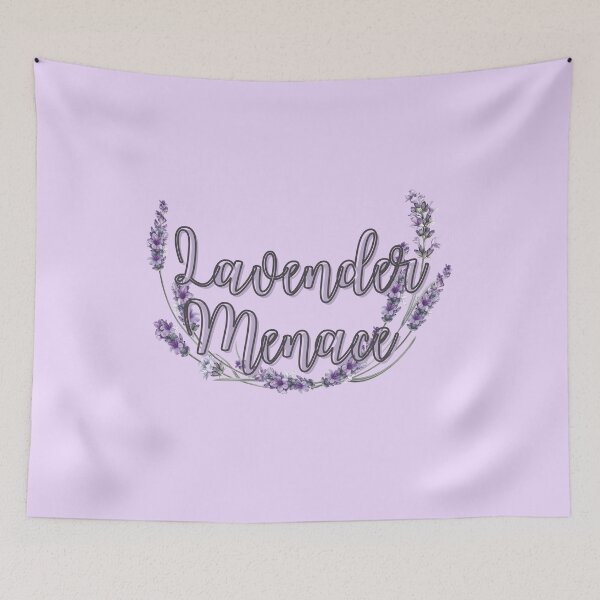 Item preview, Lavender Menace Lesbian Flower Line Art designed and sold by Pink Ribbon.