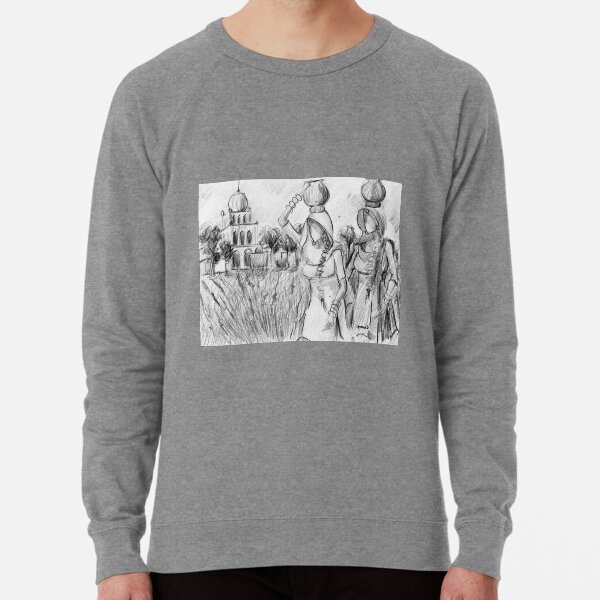 Punjabi Couple Bhangra Dancers Painting Lightweight Sweatshirt