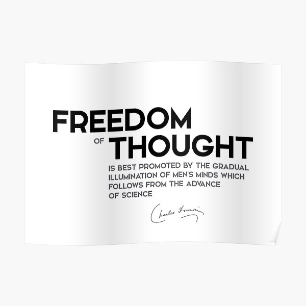 freedom of thought - charles darwin Poster