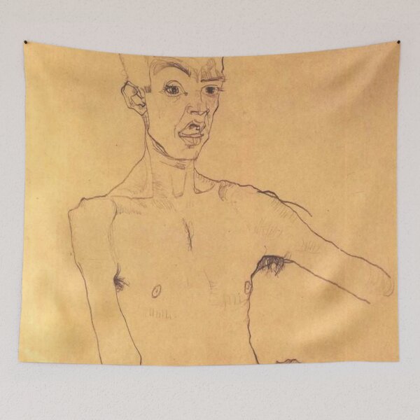 Item preview, Self portrait iol painting of egone schiele  designed and sold by Golido.